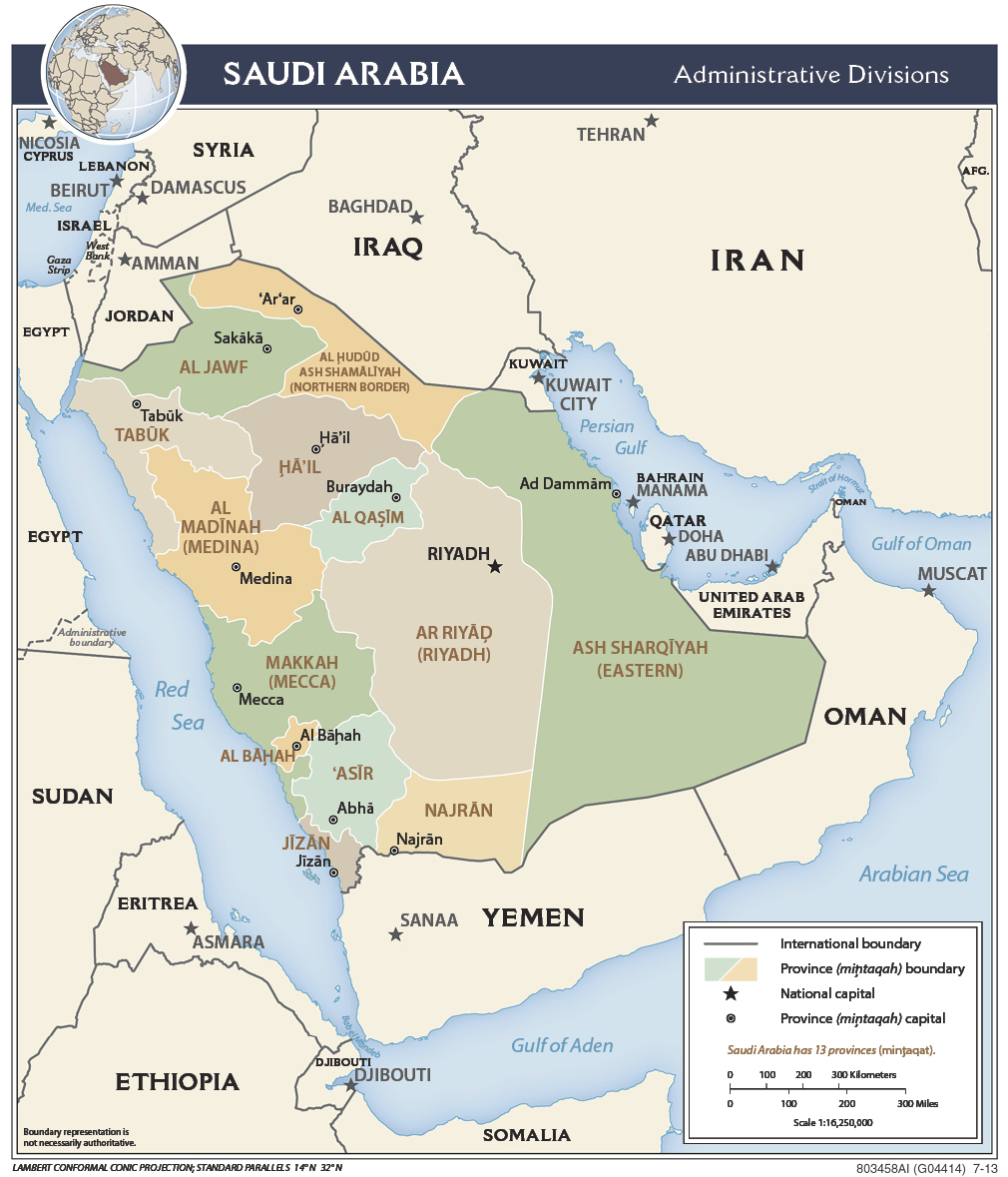 map Suudi Arabistan